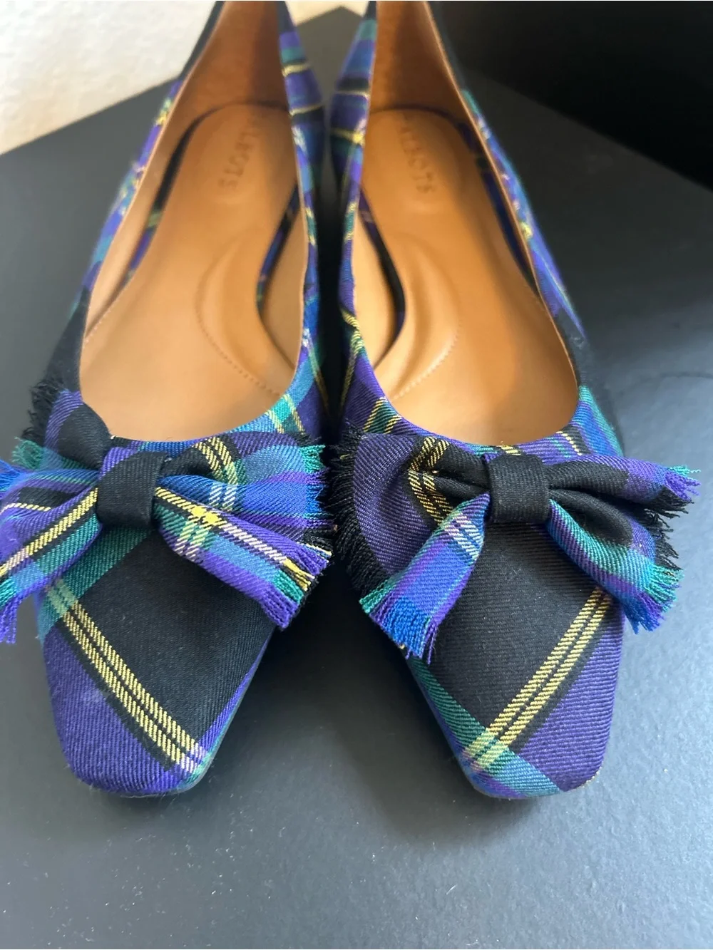 Talbots Whitley Bow Flats Wishful Plaid Size 7.5